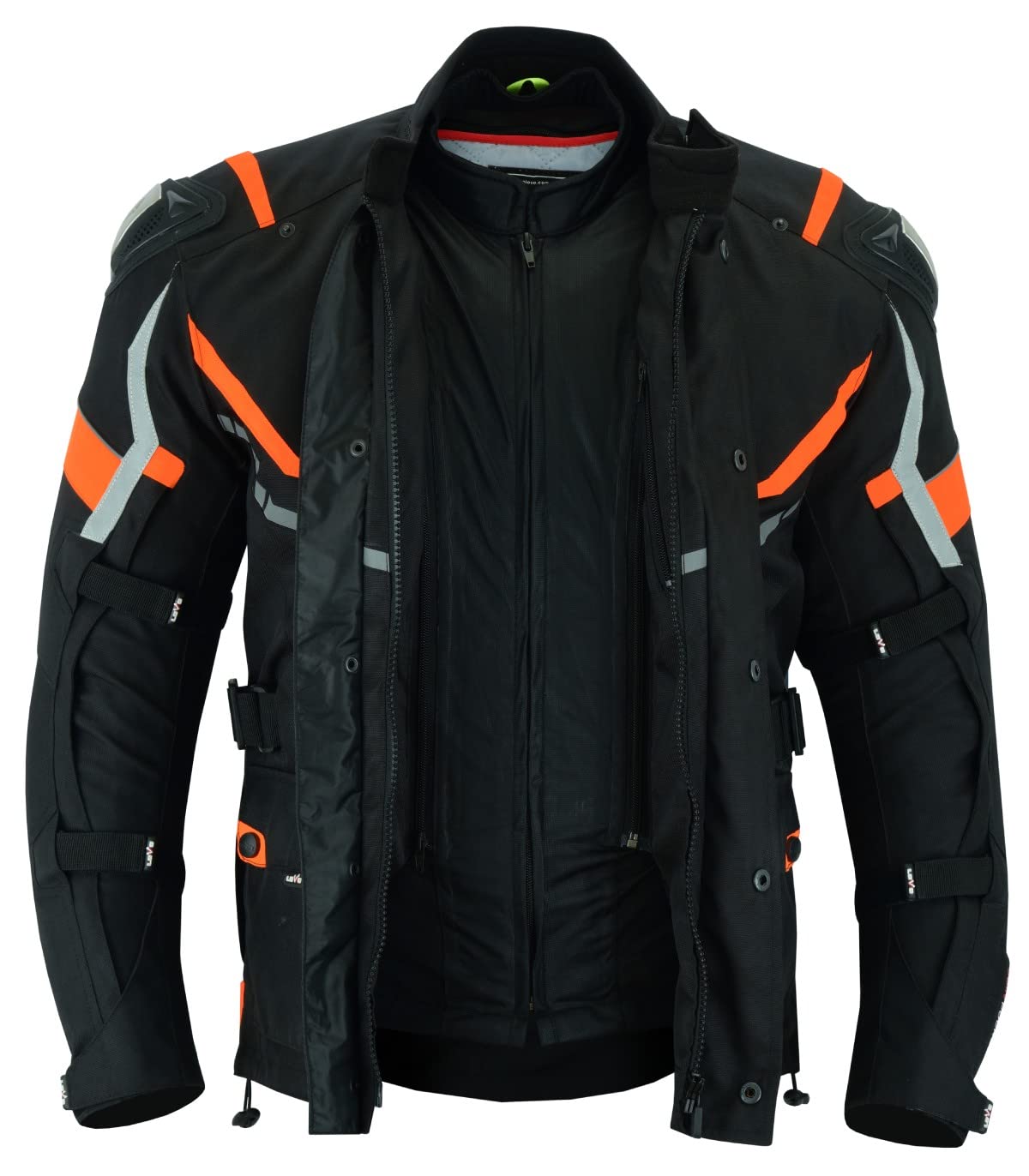 LOVO - Chaqueta Moto Tricapa 4 Estaciones Hombre - Cazadora de Alta Resistencia Longitud 3/4 - Chaqueta Moto Hombre Verano e Invierno con Protecciones - Ideal para el Día a Día y Escapadas