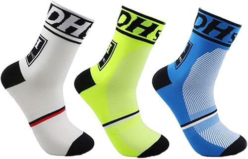 Libar Calcetines de ciclismo para hombre, unisex, transpirables, deportivos, para correr, trekking, baloncesto