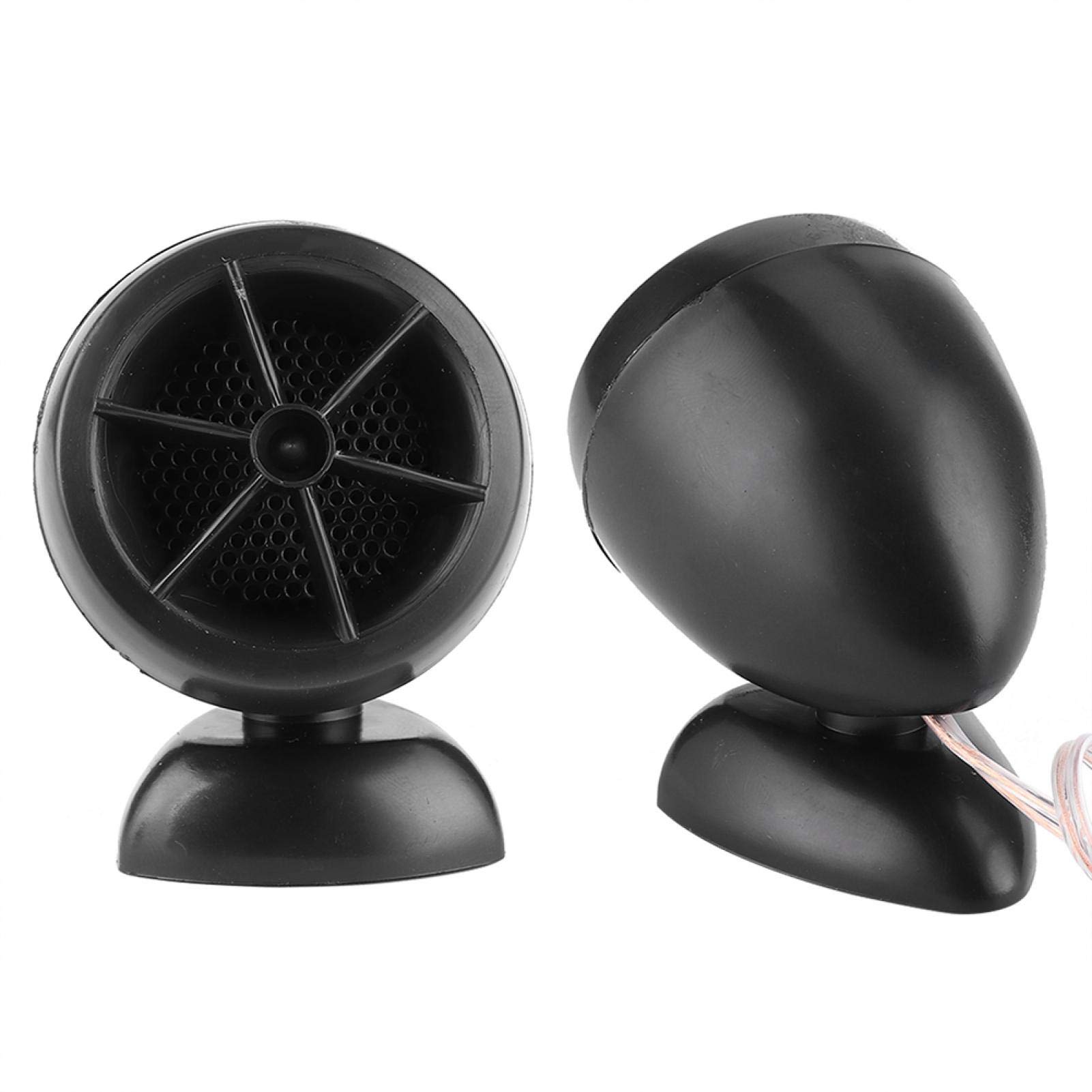 Haut-Parleur Audio, ABS + Aimant 1200W 12V Tweeter Mini Cornet Musique dôme Haut-Parleur pour système Audio de Voiture, Porte de Voiture, Panneau de boîte à Gants(Le Noir)