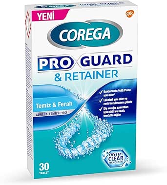 Corega Proguard & Retainer Diş Apartı Temizleyici Tablet 30 Adet ...