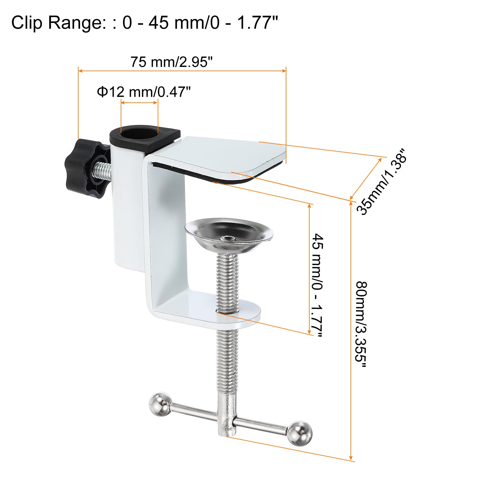 PATIKIL 0.47" Hole Dia. Desk Clamp - Image 2