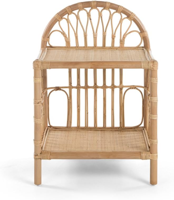 KOUBOO Rattan Loop Nightstand, Natural Color, Medium,