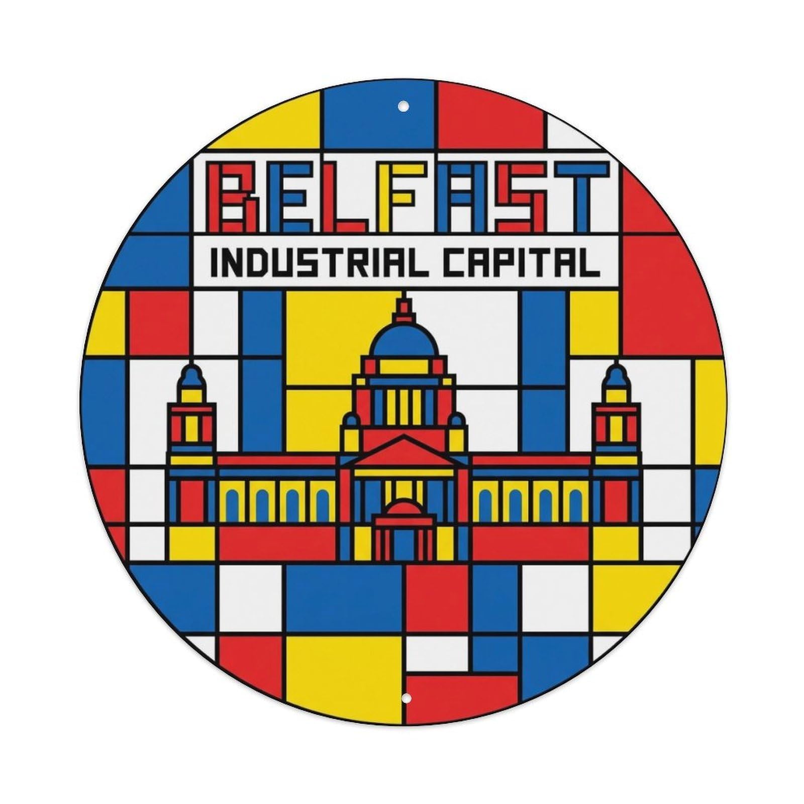 Vintage Travel Belfast Ireland Account Metal Tin Sign