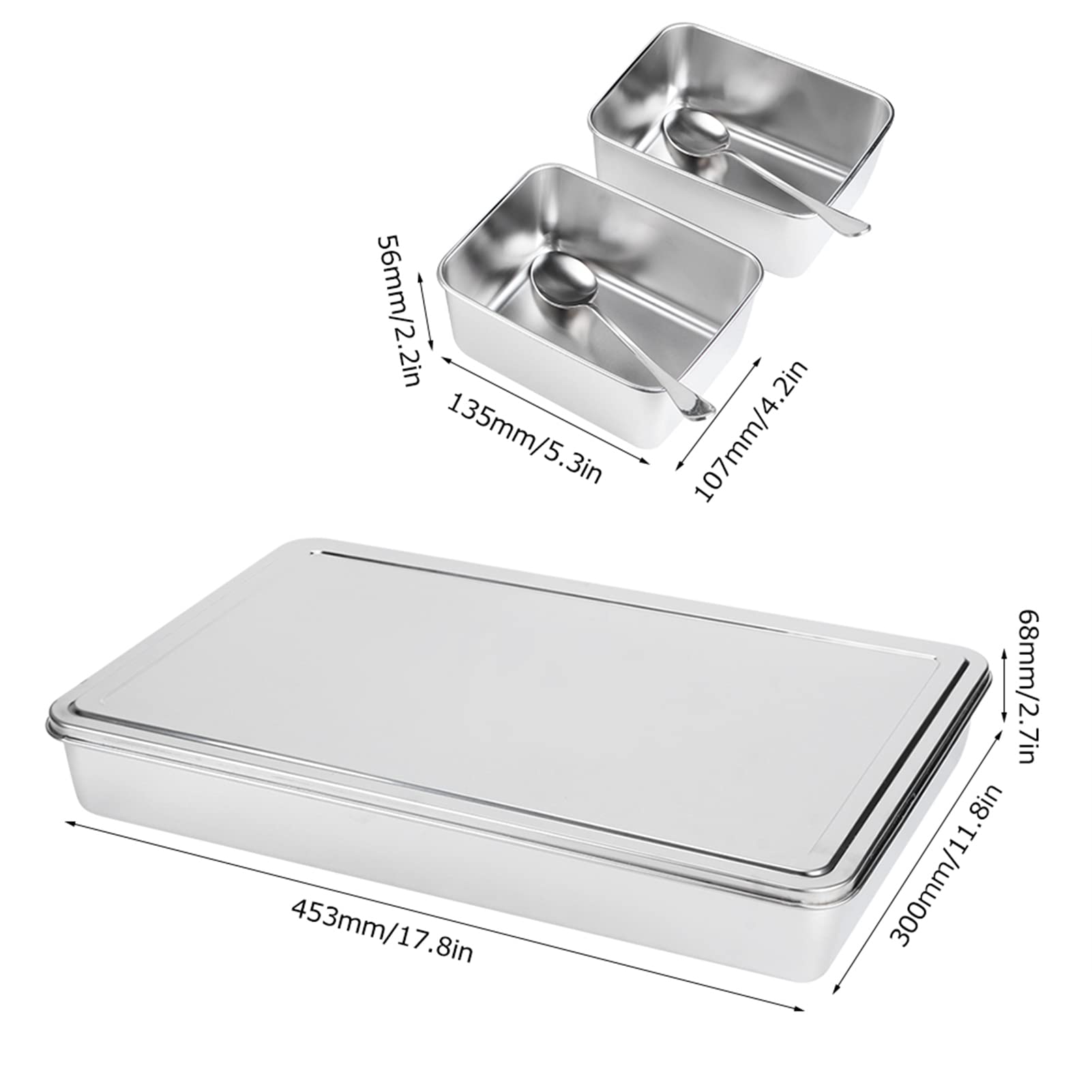 Akozon Caja de Condimentos de Aleación de Aluminio de 8 Rejillas, Contenedores de Almacenamiento de Condimentos Multiusos, Organizador de Tarros de Especias con Cuchara para