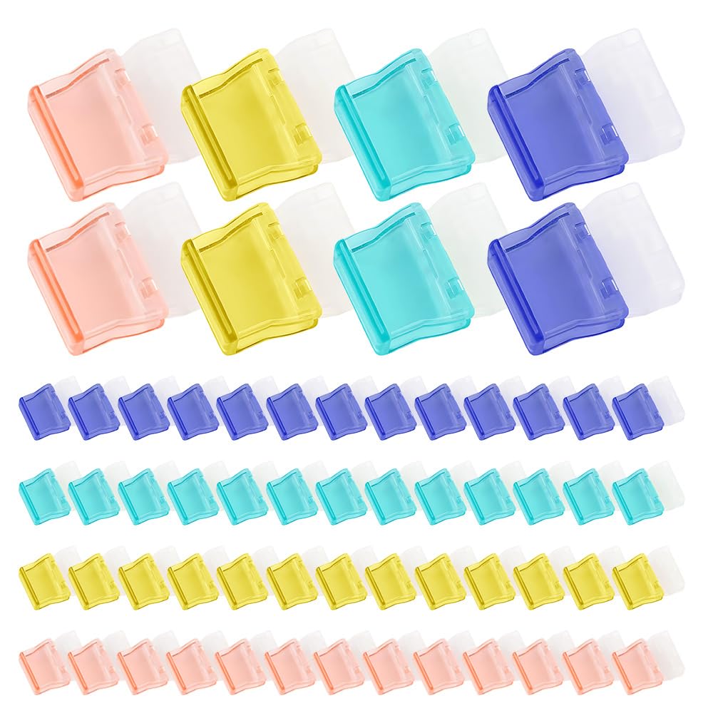 UMCHU Pack of 60 Clam Clip, Documents Book Corner Clips, File Bag Clip, Transparent Binder Clips, Small Retaining Clips for Fixing Loose Leaf Paper Desk Office Home School