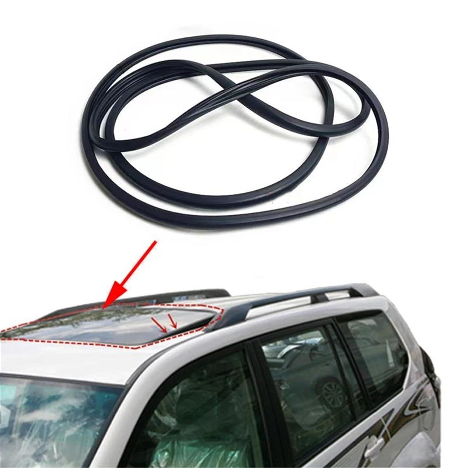 Csspdm 2003-2009 Year Car Roof Glass Window Weather Rubber Seal Strip For Land For Cruiser For Prado 120 Lc120 150 Lc150 2003-2019