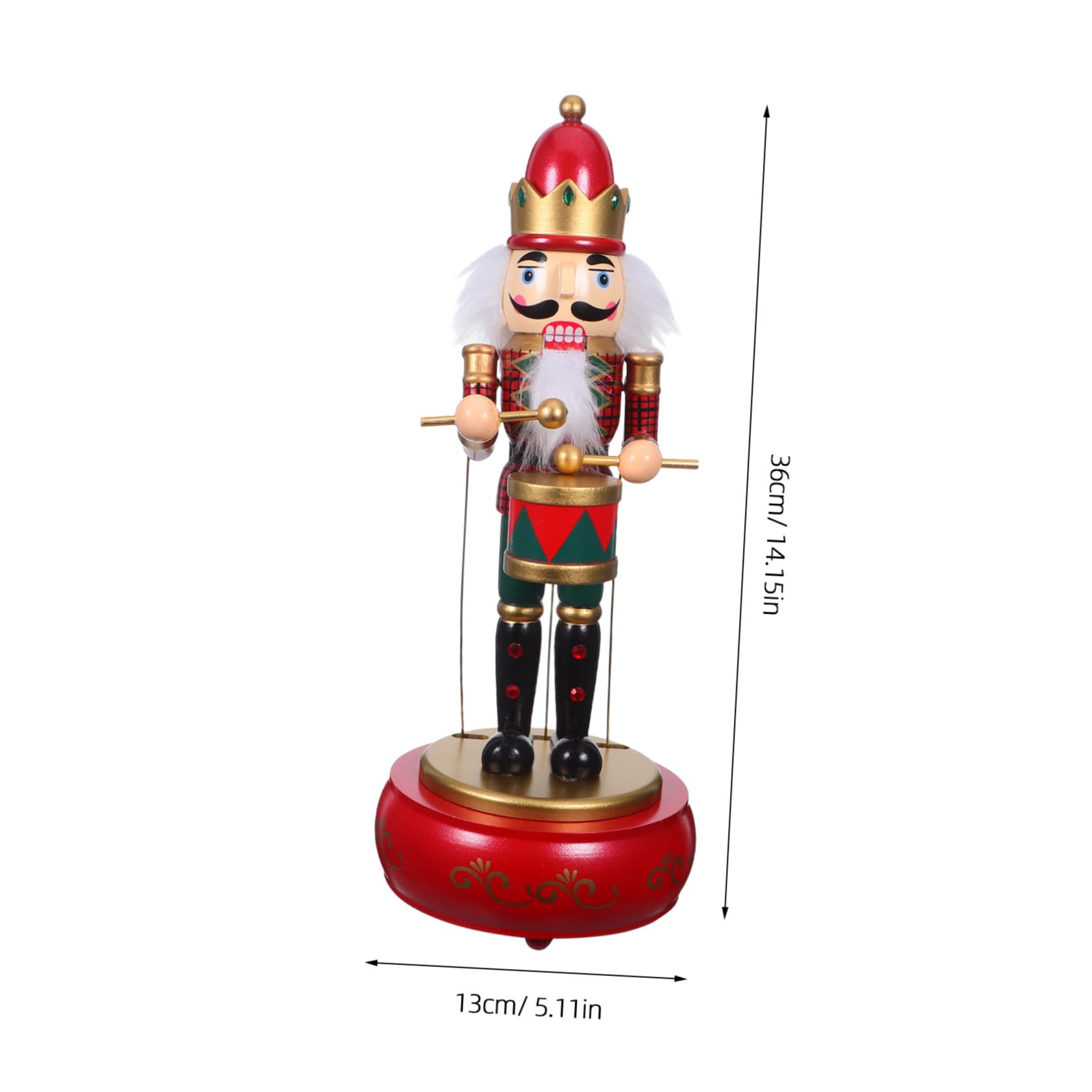 Mipcase Carillon in con Base Rotonda Scatola Musicale Natalizia Carica Manuale Decorazione Festiva per Soggiorno e Feste Natale