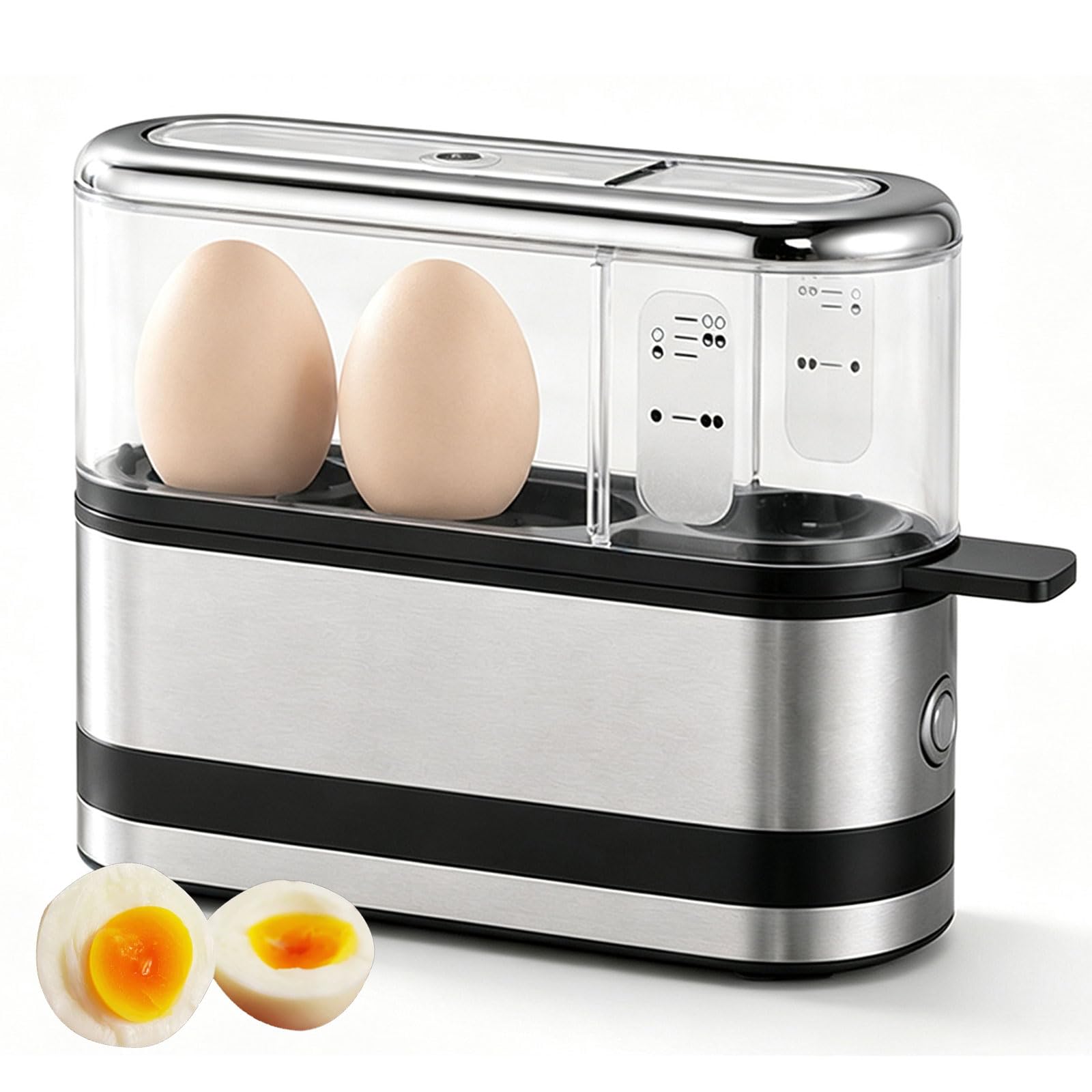 Cocedor de Huevos Inteligente 250W, Eléctrico para 2 Huevos
