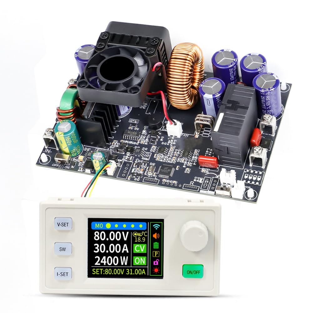 UDSKNV[KSL MPPT Solar Charging XY8030S CNC DC Converter 80V 30A 2400W Step-Down Module Color LCD Display CV CC with Screen
