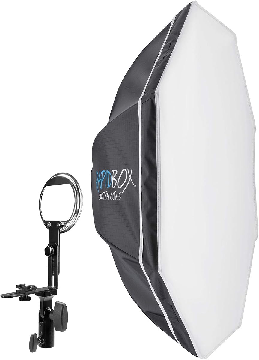 Westcott Rapid Box Switch Octa-S with Speedlite Insert - Portable Photography Studio and On Location Octabox Softbox Bundle