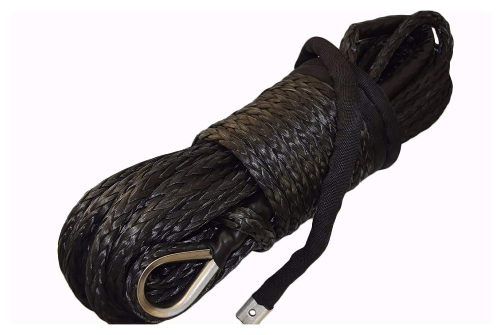 Winch Rope, Black 12mm*30m Synthetic Rope,Winch 12mm, for ATV Accessaries,Plasma