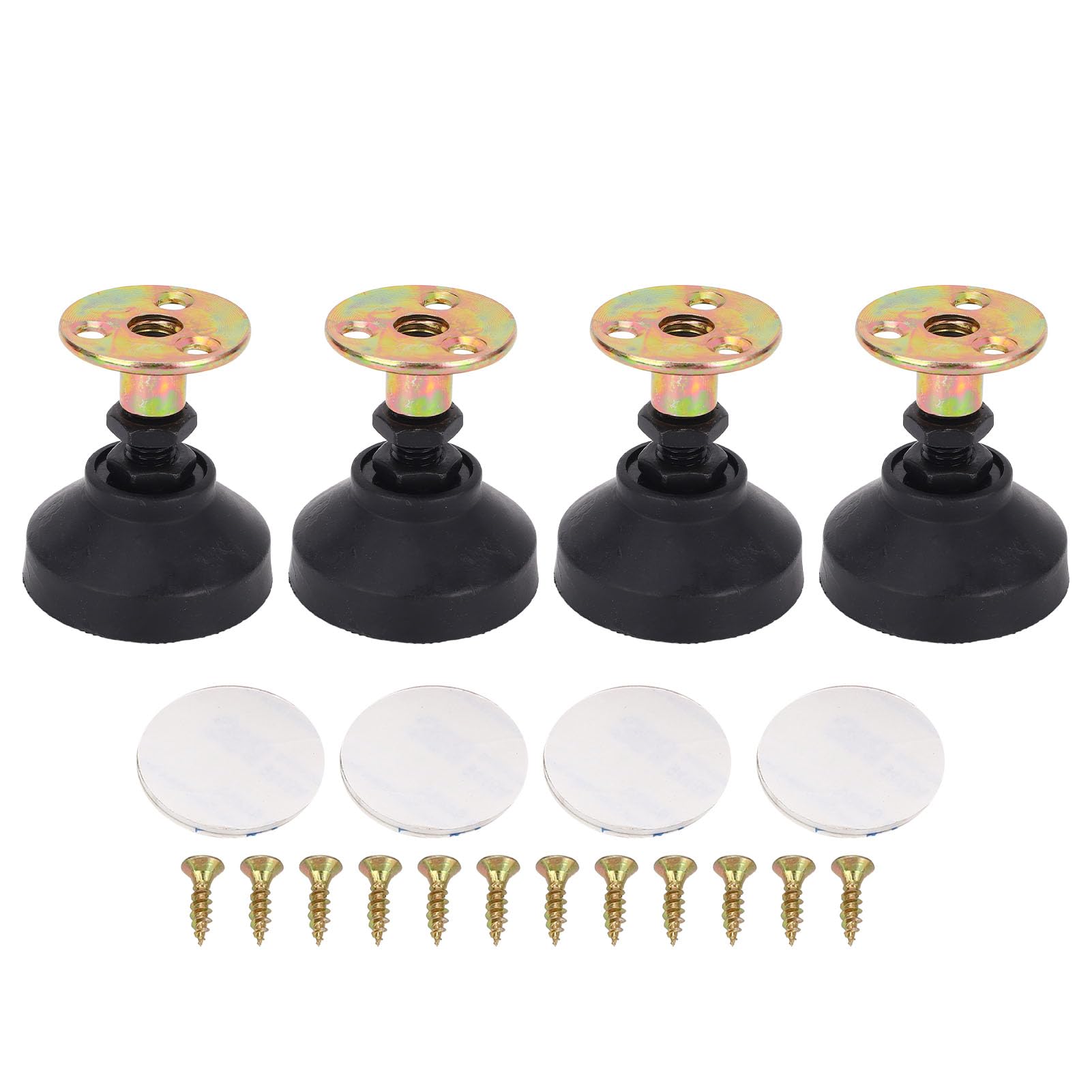 WOHPNLE 4Pcs Bed Furniture Risers, Adjustable 53 to 67mm Furniture Risers with Anti Slip Pads and Screws Heavy Duty Couch Legs for Sofas, Cabinets, Beds, Desks