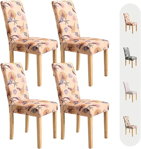 Vista 35 de Secgo - Juego de 4 fundas para sillas de comedor, funda elástica para silla de comedor, fundas lavables de elastano para sillas de cocina Parsons