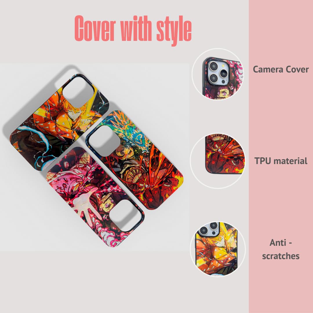 Custodia Cover in Vetro Temperato per Telefono Demon Slayer Agatsuma Zenitsu Per IPhone 6 7 8