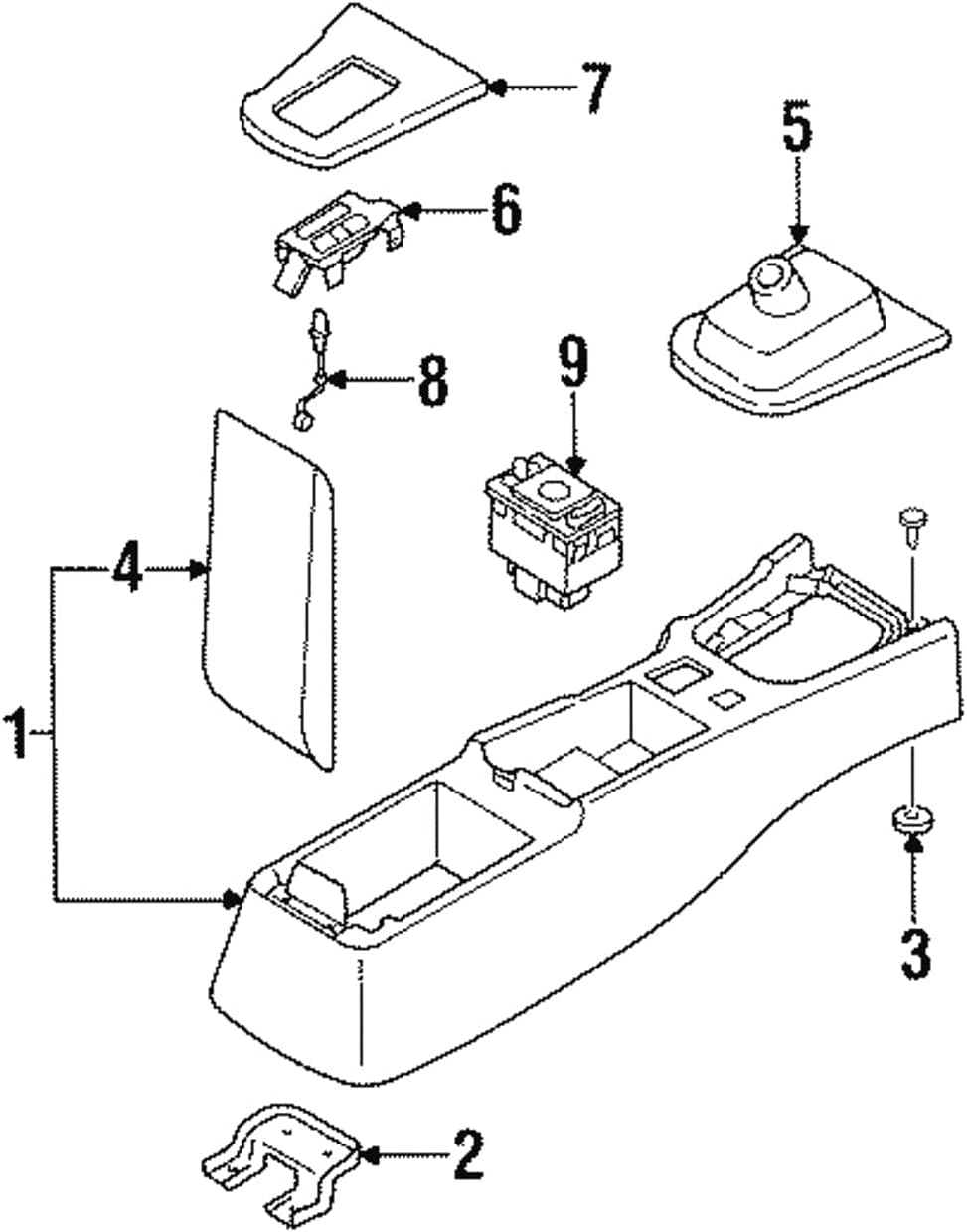 Nissan 96935-70F06 1995-1996 Nissan 240SX Shift Boot Console - Vinyl