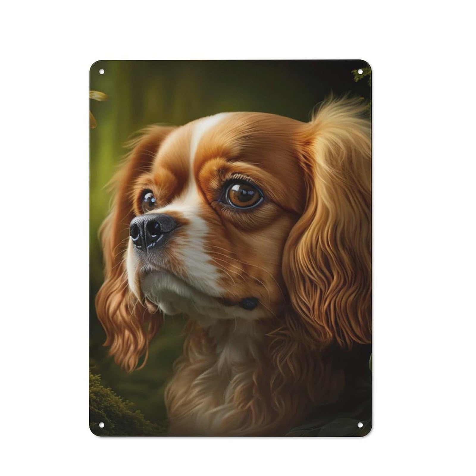 Cute Brown Dog Metal Wall Plaque for Travel Lovers, Birthday, Housewarming Or Christmas Gift, 40x30cm
