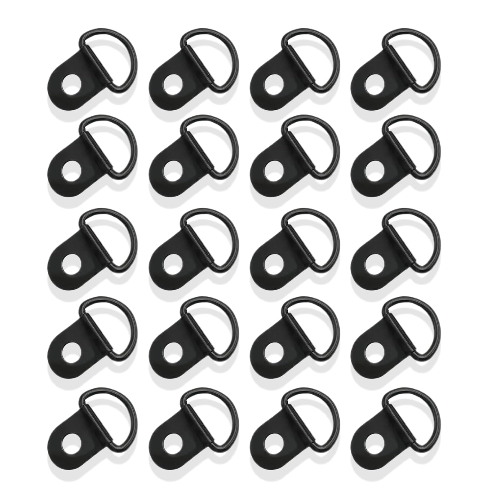 Targonix Black 20 Nickel D Rings, Heavy Duty Picture Frame Hooks, Triangle Hardware Hangers For Home Workshop