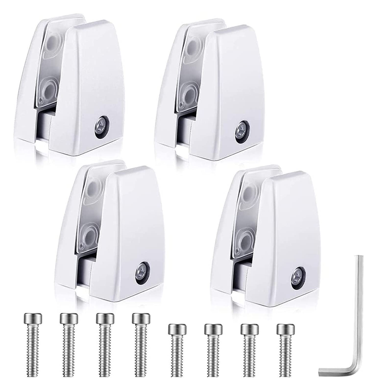 KUCEDXJTE partition Bracket, Screen Fixing Clip Alloy Desktop Aluminum Alloy Screen Clip Office Partition Clip Screen Baffle Clip Wood Clip Glass Fixing Clip,Partition Bracket(White)