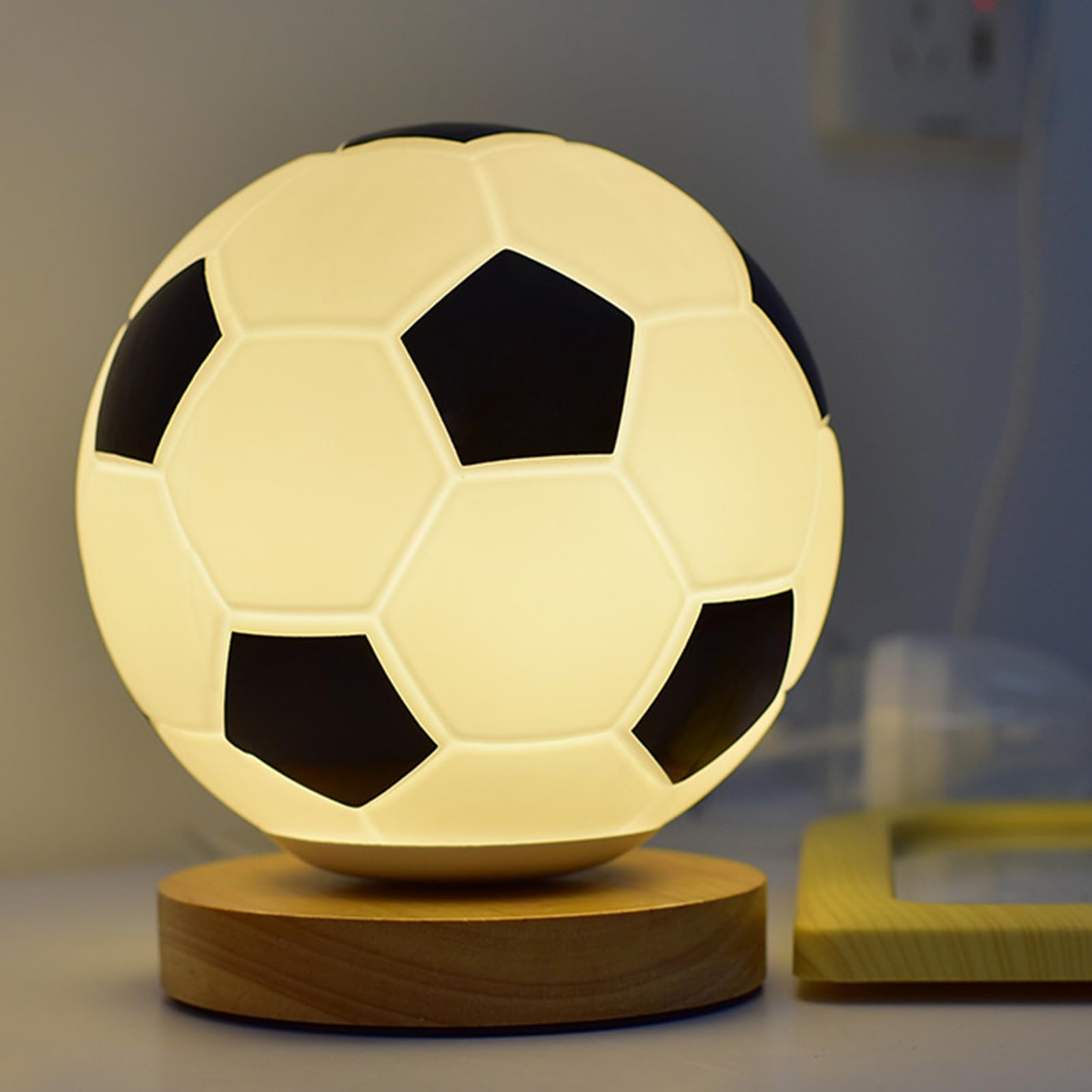 Generico Lámpara de de fútbol, luz nocturna de fútbol | lámpara pequeña moderna, lámpara de mesa LED, luz nocturna creativa para salón, dormitorio, habitación de los niños, dormitor