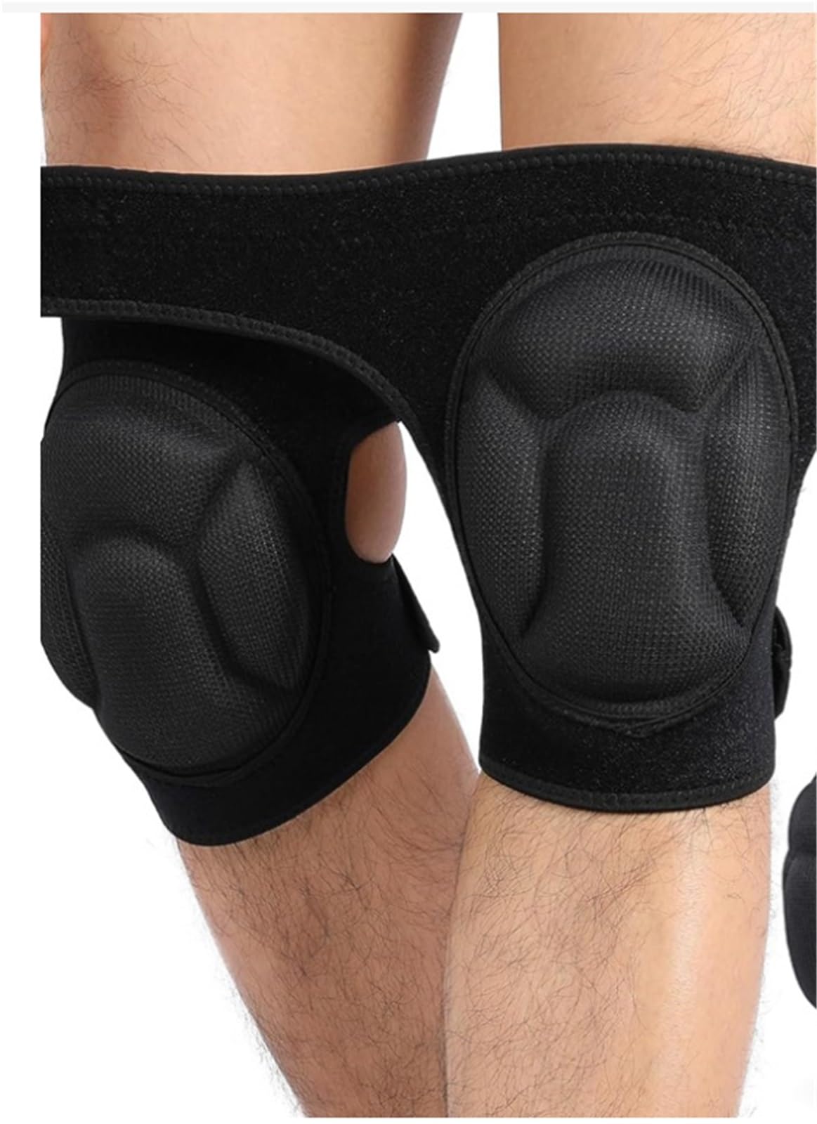 Riutilizzabile Ginocchiera Ginocchiera Protettiva da Giardino Anti-collisione Antiscivolo Unisex Stabilizzante Supporto Ginocchio(Black,Large)
