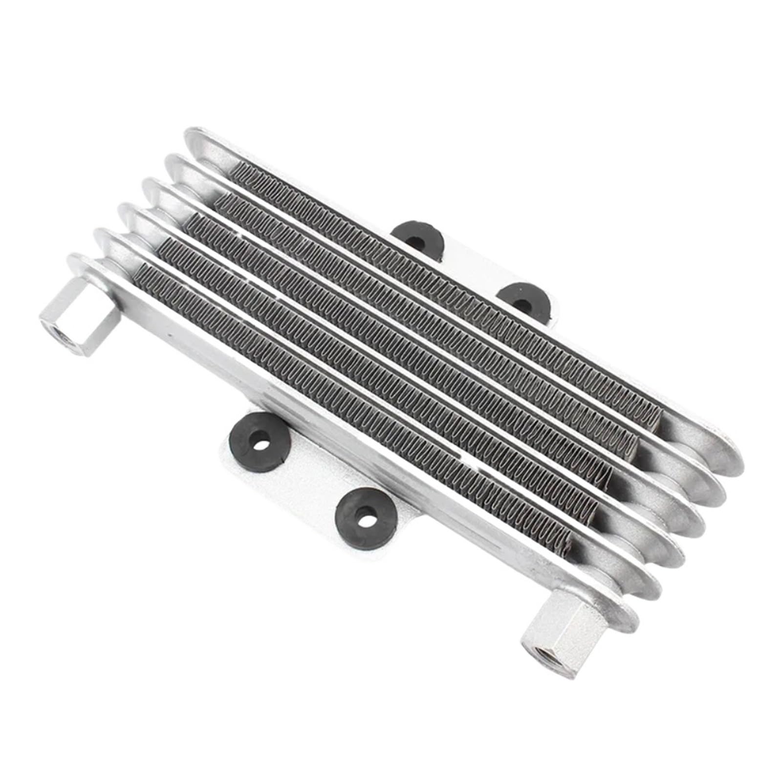 Chłodnica silnika Chłodnica oleju motocyklowego 5-rzędowa chłodnica Dirt Bike 2t 125-250CC Uniwersalna 4T M10 M12 Chłodnica Oleju(Silver M12)