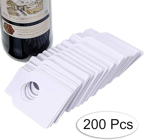 Miniatura 3 de Hipiwe Etiquetas para botellas de vino reutilizables para botellas, etiquetas reutilizables para botellas de vino de doble cara (paquete de 200)