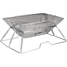 Quick Grill Large Portable Camping Charcoal Grill with Carrying Bag for Backpacking / 304 Stainless Steel Grill/Outdoor Stove Burner/Hiking Travel Picnic BBQ