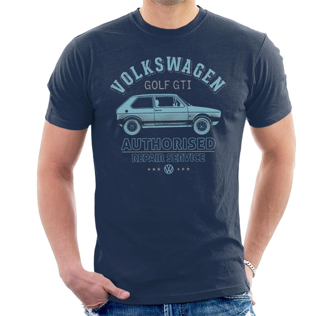 Volkswagen Men's Navy Blue Blue Golf Gti Repairs T-Shirt