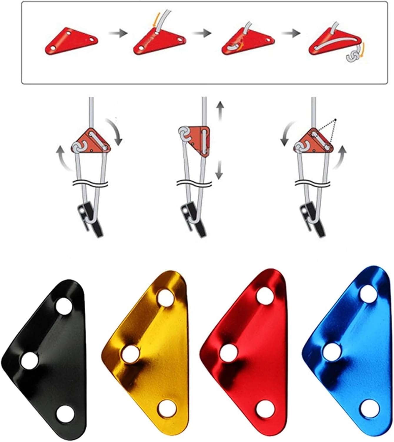 Reliable Tent Sky Curtain Pulling Rope Buckle Cord Tensioner Camping Accessories Outdoor Tightener Blue Adjusters(40pcs)