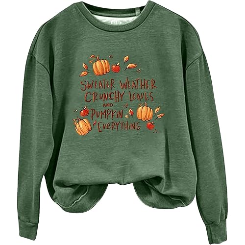 Womens Work Tops,Womens Oversized Crewneck Sweatshirts Pullover Casual Long Sleeve Tops Comfy Fall Outfits