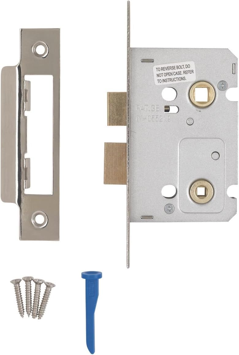 Smith & Locke Bathroom Mortice Lock Polished Chrome 65 x 22mm