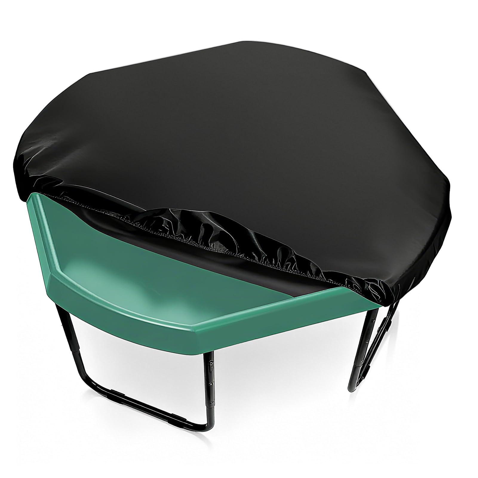 UIHRLM Universal Tuff Tray Cover, 125*125cm Waterproof Lightweight Anti Mould Tuff Tray Protective Cover with Strong Elastic Edges, Universal Fit Any Size Outdoor Play Tuff Tray Accessories (Black)