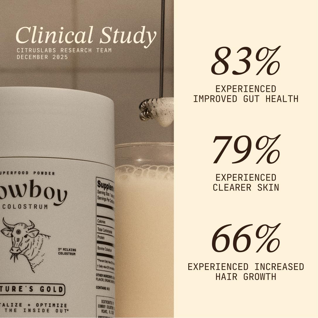 Cowboy - The Exclusive 1st Milking, Whole, Grass Fed Colostrum Supplement for Full Body - Bovine Colostrum Powder Packed Nutrients - Sugar Free (Unflavored, 40 Servings) — Amazon image 7