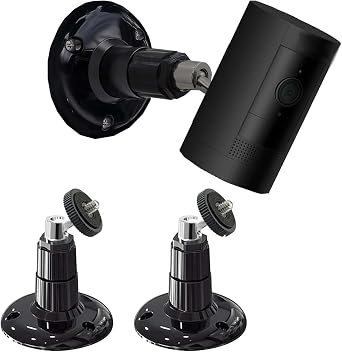 Ring Camera Mount for Arlo, Wyze, Eufy & More - All 1/4" Thread Holes - Black