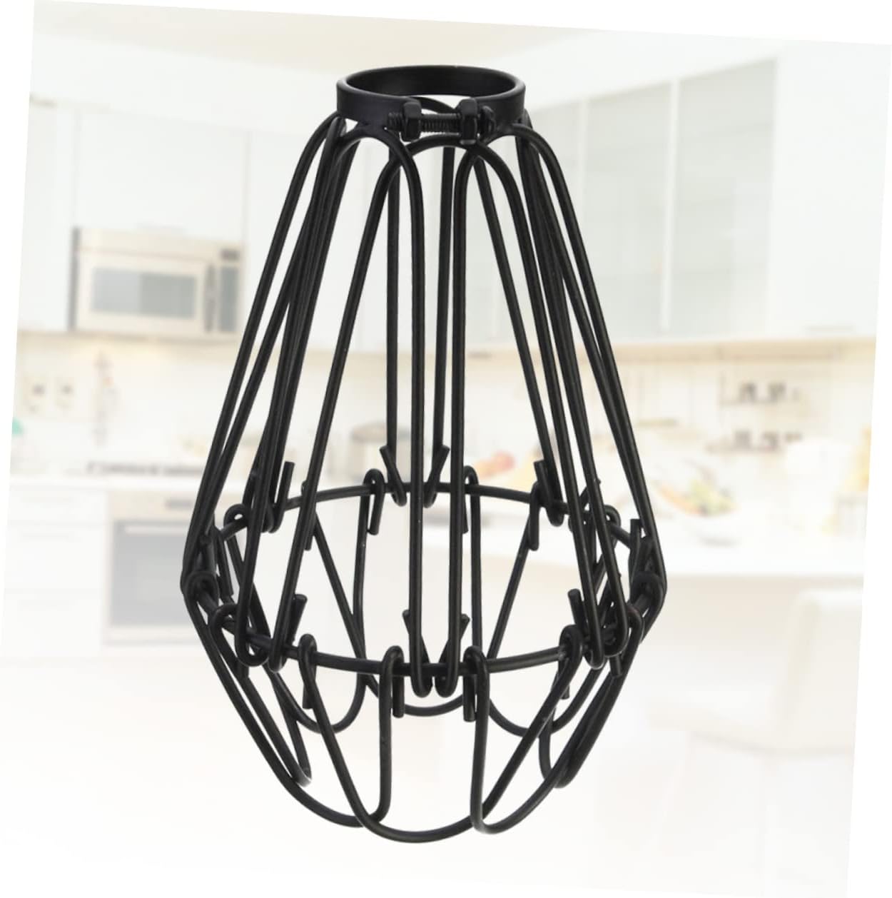 4 Pcs Rustic Iron Art Lampshade Vintage Chandelier Light Cage Guard Deformed Flower Petals Design for Ceiling Pendant and Wall Sconce Fixtures