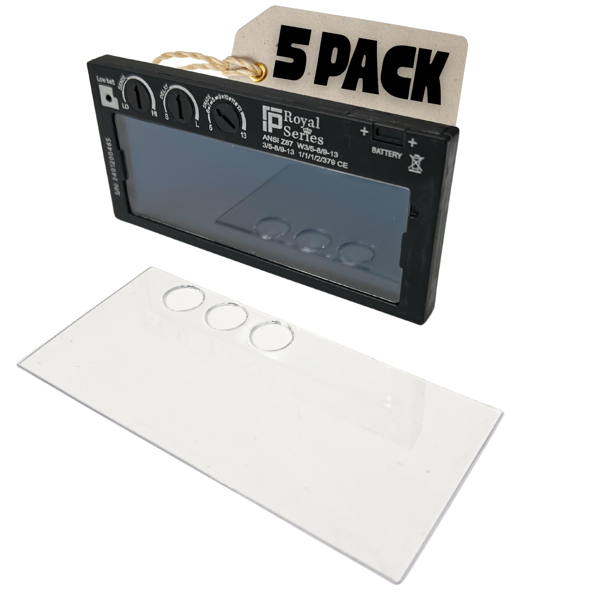 Ridge Products 5 Pack Adjustable Clear Lenses | Clear Lenses With Holes For Adjustable Welding Lenses | Allows You To Adjust Without Removing The Clear Lens