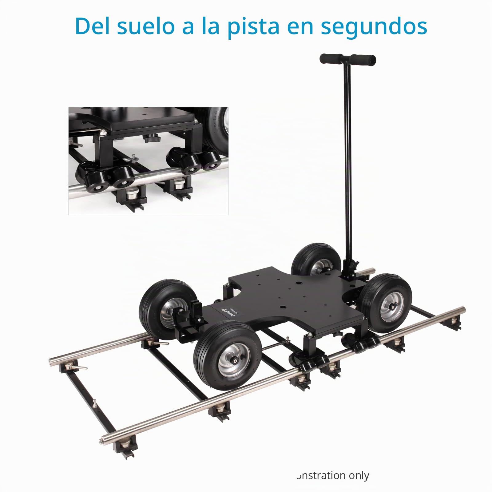 Plataforma rodante Ligera PROAIM Spin para Puertas, Ideal para configuraciones Pesadas de cámara/Pluma. Modos de dirección en 4 y 2 Ruedas. Carga útil de hasta 300 kg (DL-SPIN-01)