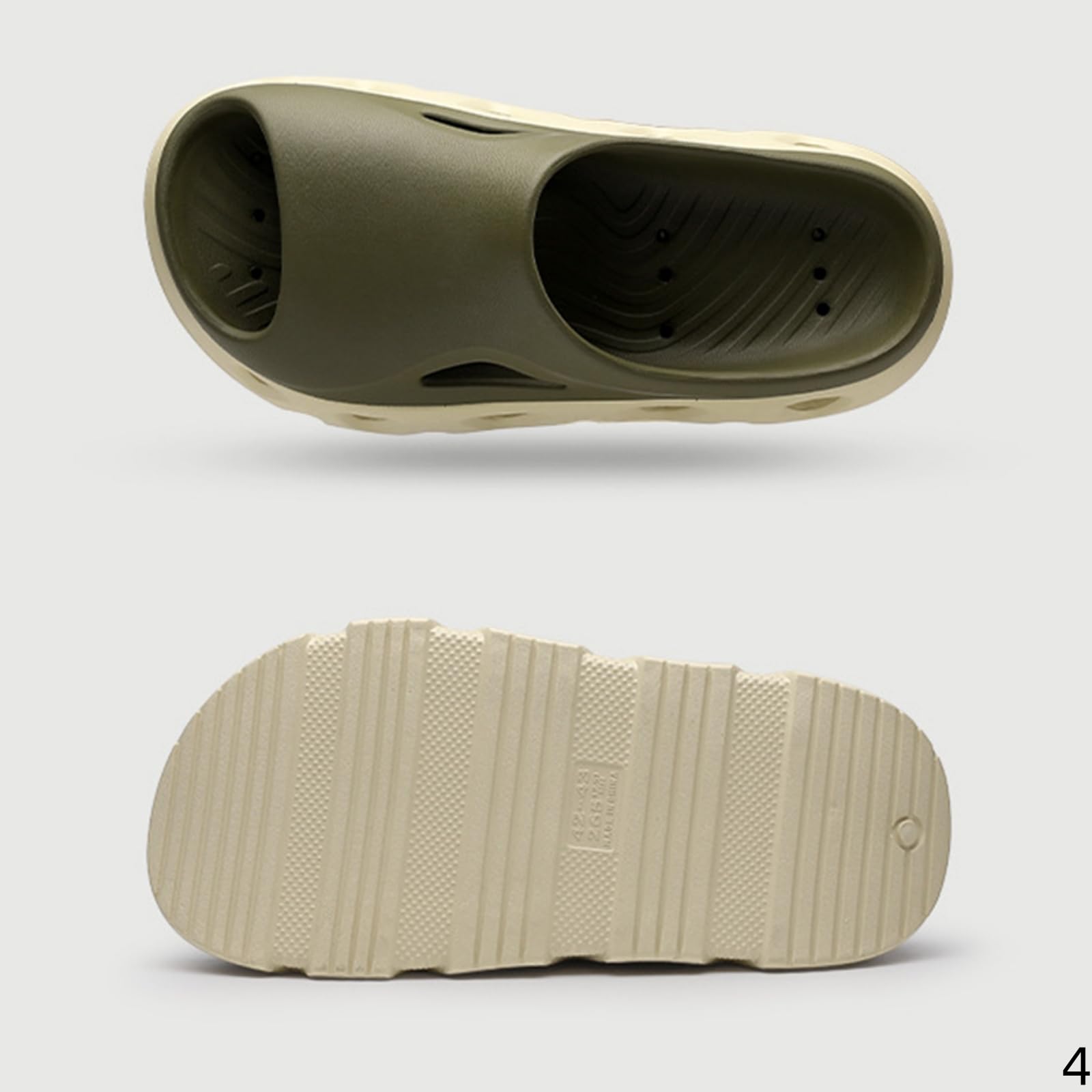Claquette Hommes Men's Eva Épaisse Pantoufles Résistantes À l'usure Extérieur Sandales Antidérapantes Été Semelle-noir-42 43 (adapté La Taille 41 42)