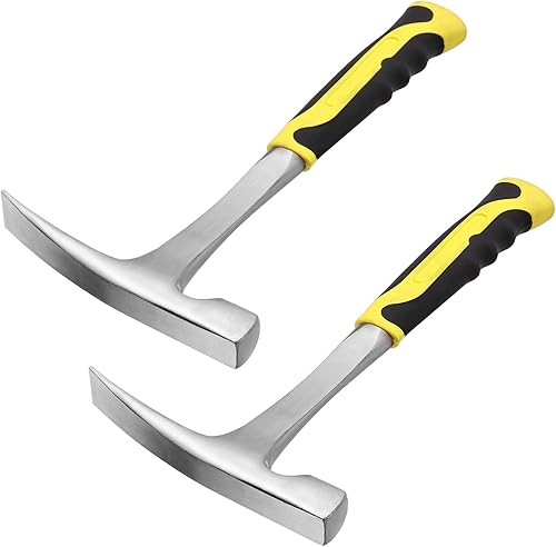 MANCHAP Martillo de ladrillo de 32 onzas, martillo de cabeza plana geológica para minería, prospección geológica, martillo de mampostería de acero