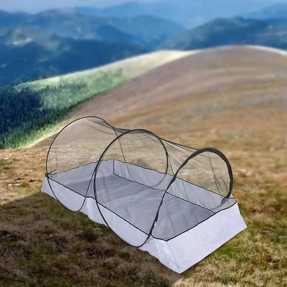 Zanzariera Pieghevole Pop Up 200 * 100 * 73cm protezione ultralight a 360°, Poliestere & fibra di vetro, Tenda da campeggio portatile, Famiglia Zanzariera, Facile e veloce installazione