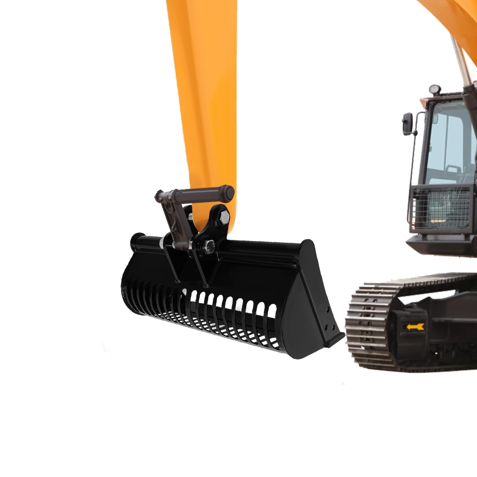60cm Baggerlöffel, Minibagger Löffel, Metall Grabenbagger für 800-2000 kg Minibagger, Tieflöffel Baggerschaufel, für Bauarbeiten, Landwirtschaft (60cm)