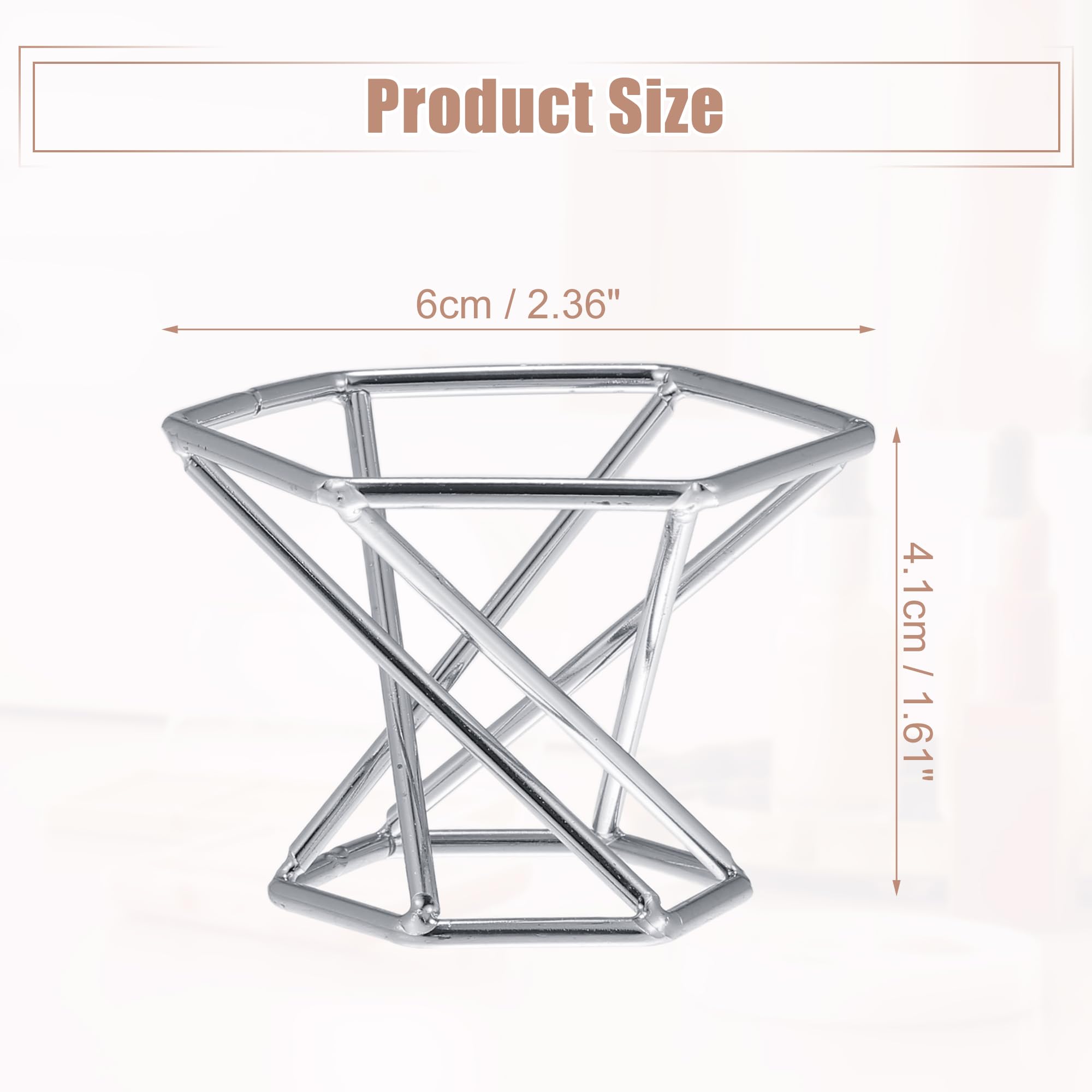 VOCOSTE Makeup Sponge Holder, Beauty Sponge Dry Stand Holder, Silver Tone - Image 3
