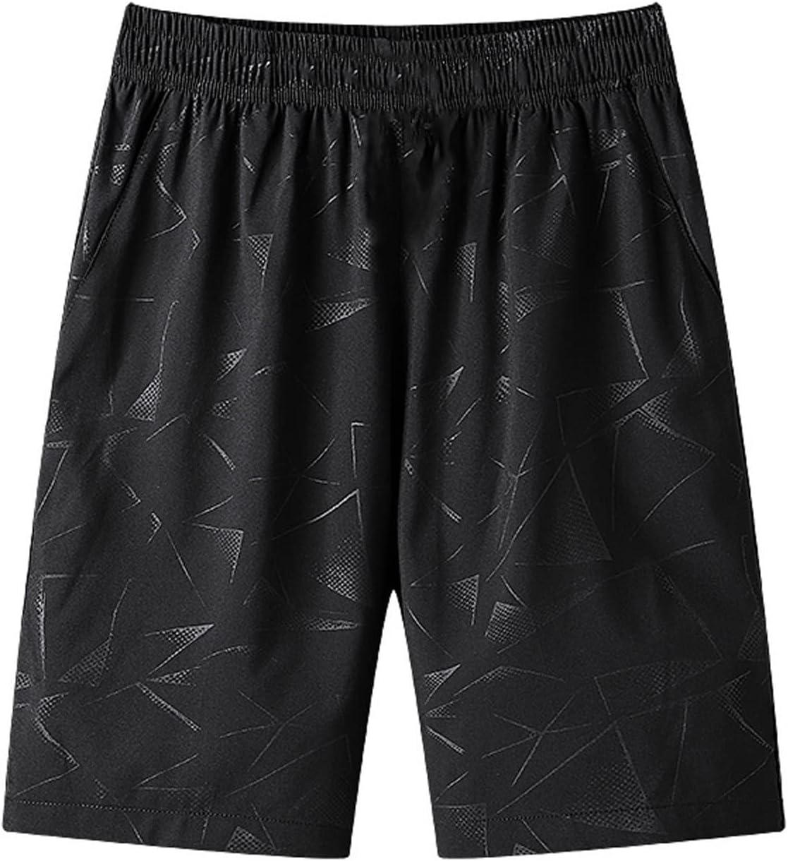 Ymosrh Men's Workout Shorts Stretch Running Shorts Quick Dry Lightweight Shorts with Zipper Pockets, S-3XL