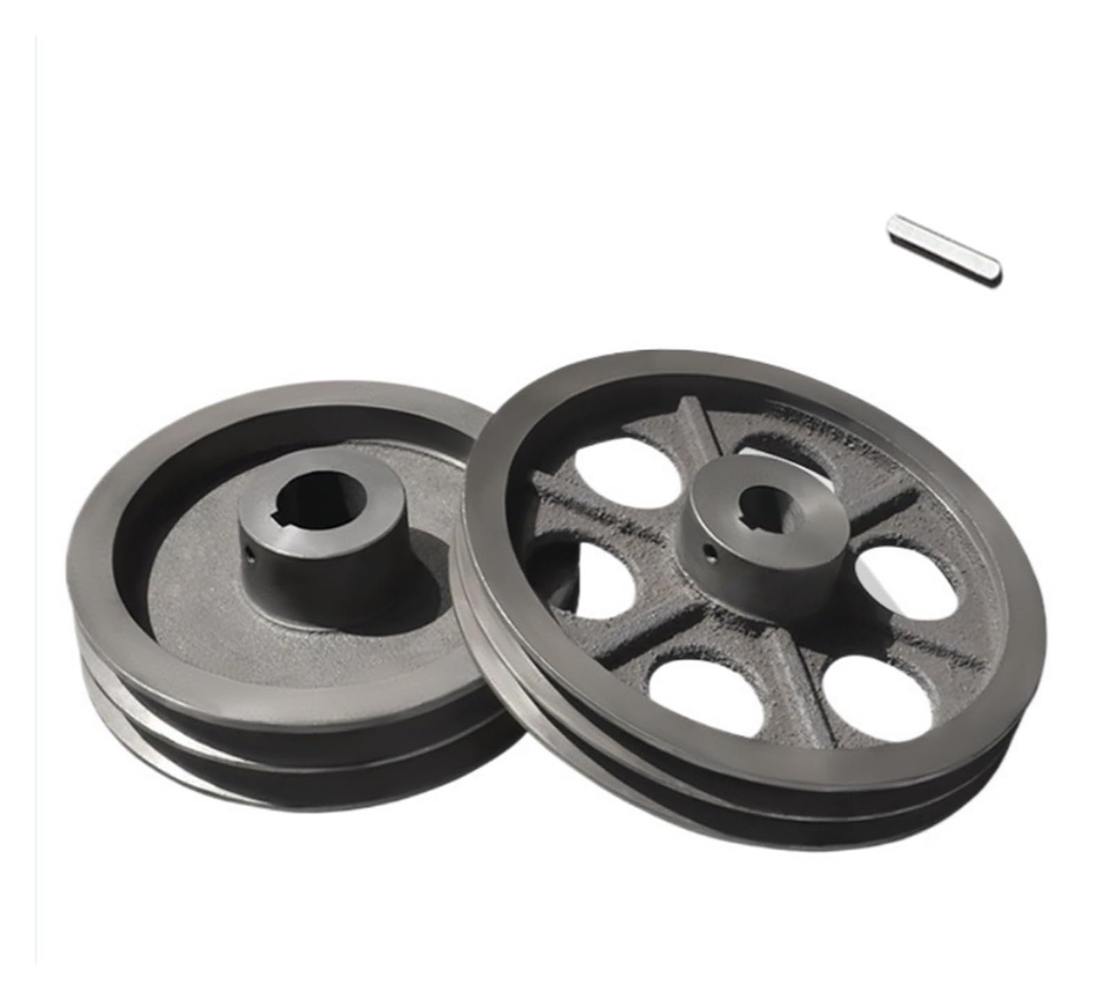 Puleggia a doppia gola, 1 pz. 2A con puleggia a cinghia trapezoidale in ghisa a doppia gola for motori a benzina di tipo A, standard nazionale, con camma cava(160-2A-25-8)