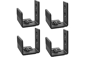 EaseLife Sliding Barn Door Floor Guide with U Brackets for Wall Mounting & Cabinet Doors