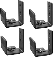 Vista 8 de EaseLife Guía de piso inferior para puerta corrediza de granero, forma de U, distancia de ajuste ajustable flexible, diseño inferior plano al ras