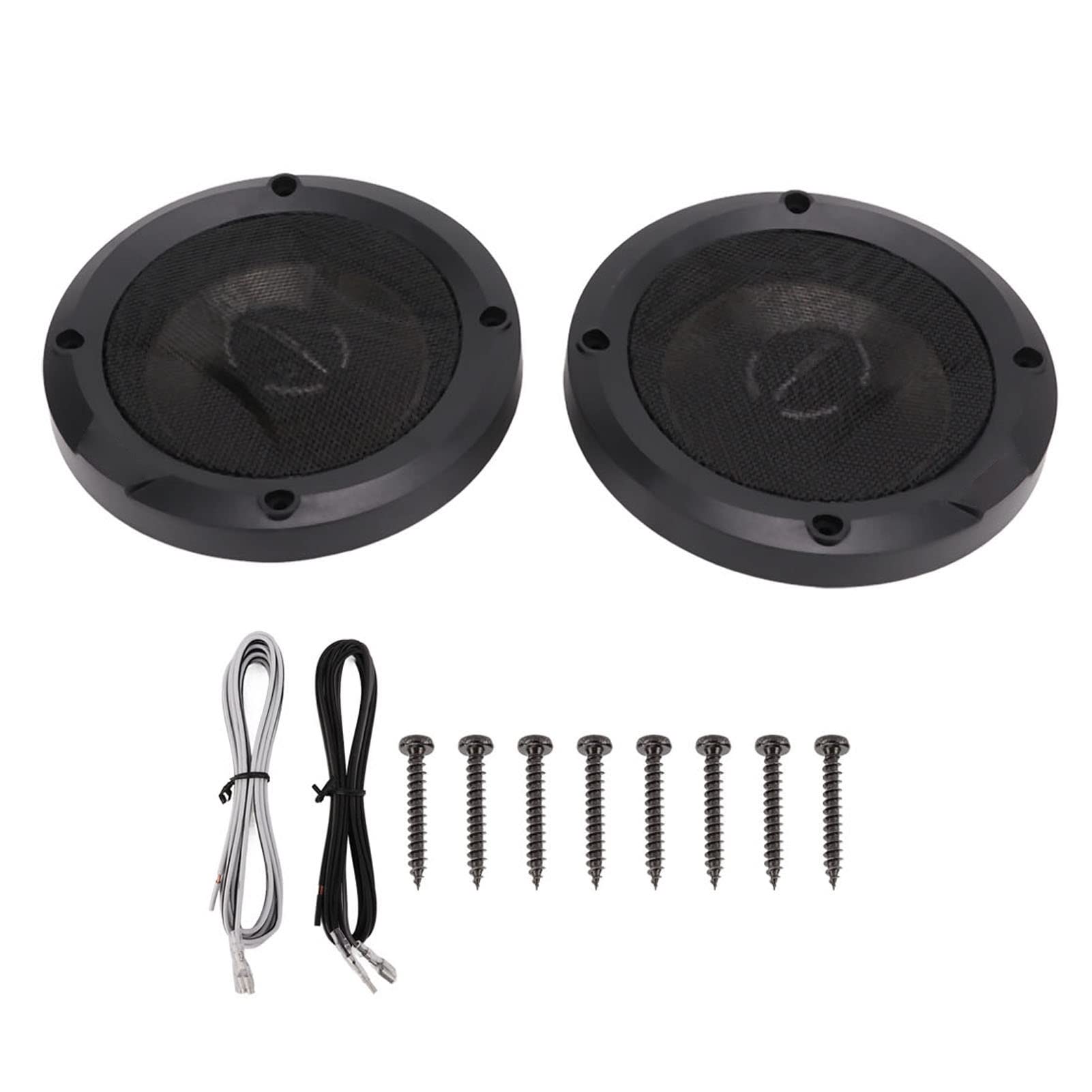 Tweeter de audio para automóvil, 1 par de altavoces estéreo para automóvil de 5 pulgadas Tweeter de cúpula universal 4Ω Altavoces para sistema de audio para automóvil