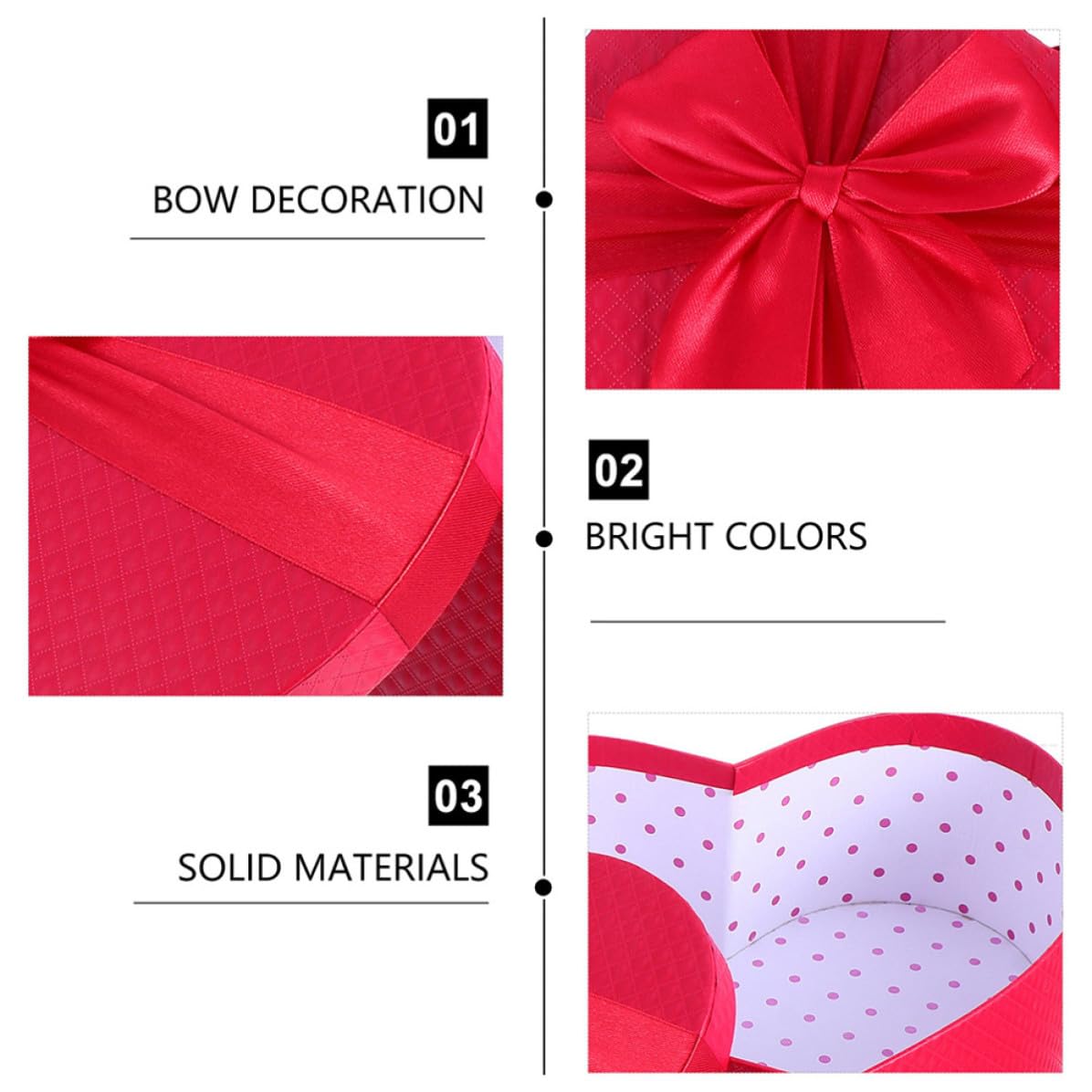 Healeved Geschenkboxen Aufbewahrungsboxen Rote Herzförmige aus Papier 2 Stück Kleine und Mittlere mit Deckel Hochzeitsboxen für Valentinstag und Feierlichkeiten