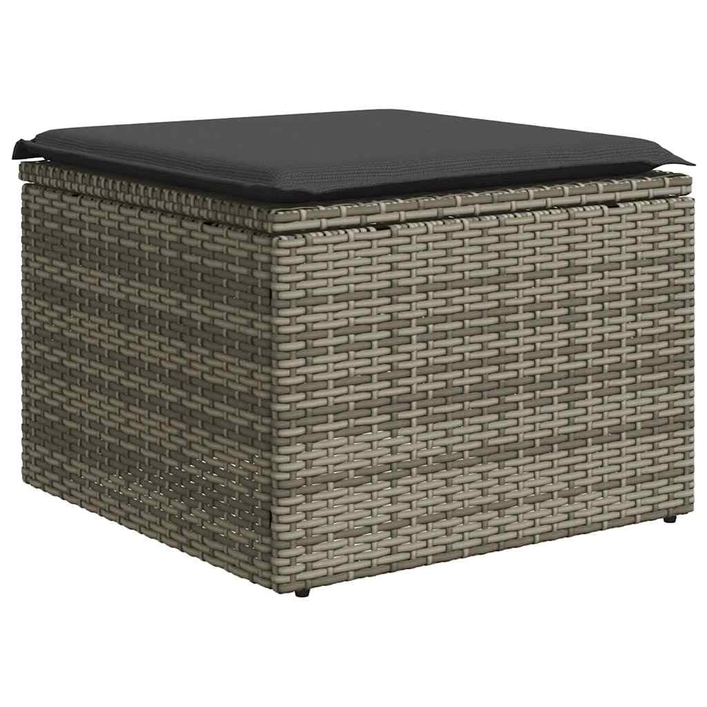 vidaXL Set sofás jardín y Cojines 2 pzas ratán sintético Acacia Gris, Juego de sofás de Exterior, Juego de salón de jardín, Juego de sofás de ratán sintético