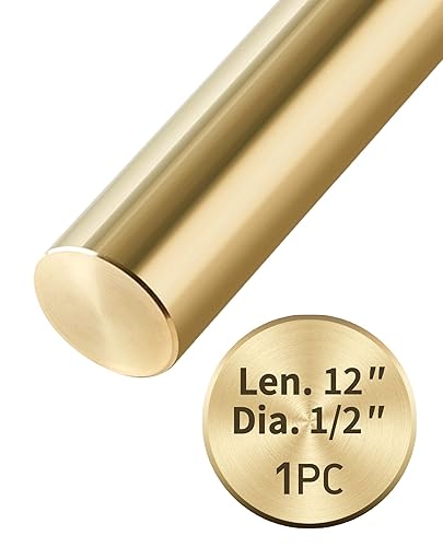 Coolneon Varillas de latón de 0.079 in x 12.008 in, 10 unidades, material de mango de cuchillo, pasadores de mango de cuchillo, culata redonda de